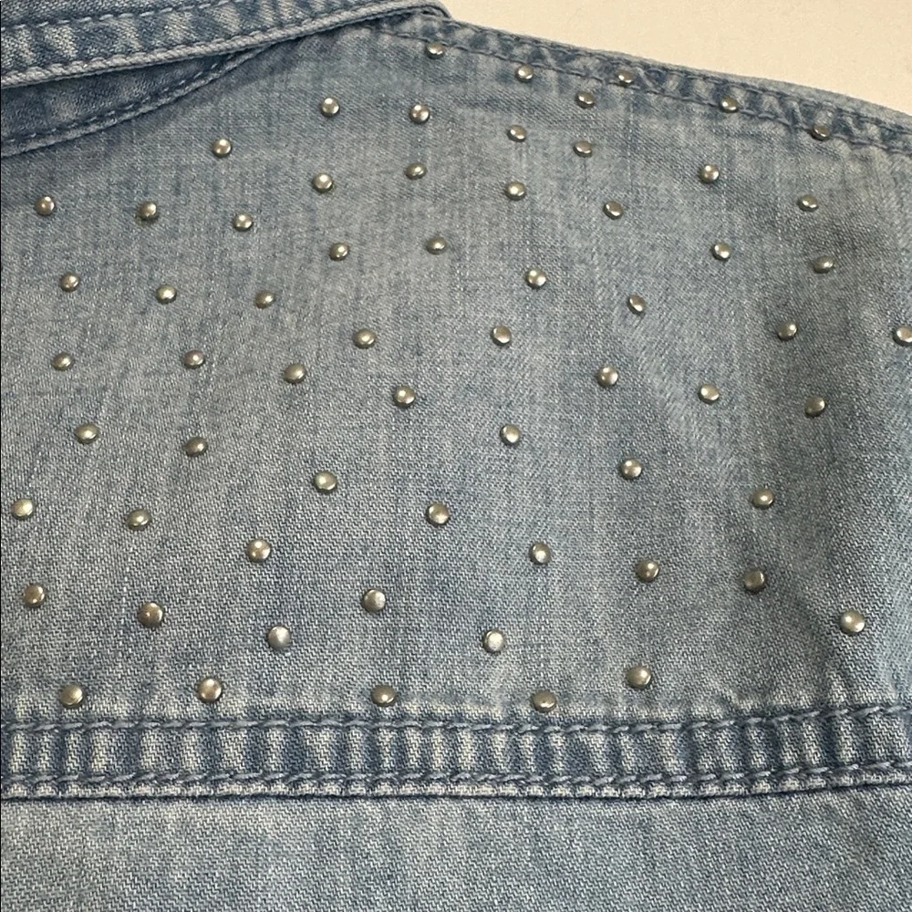 Chico's Denim-Style Button Down with Studs - Picture 8 of 8